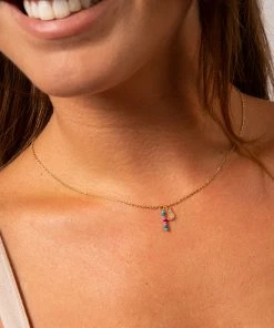 Natural Life Initial Charm Necklace Best Selling Gifts