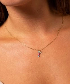 Natural Life Initial Charm Necklace Best Selling Gifts