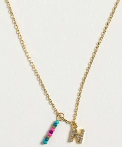 Natural Life Initial Charm Necklace Best Selling Gifts