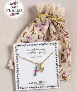 Natural Life Initial Charm Necklace Best Selling Gifts