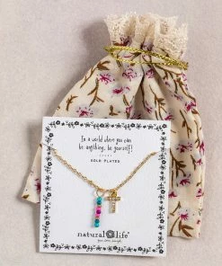 Natural Life Initial Charm Necklace Best Selling Gifts