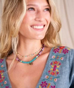 Natural Life SUMMER SHOP Beaded Disc Choker