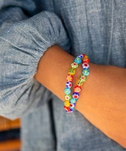 Natural Life Millefiori Bead Necklace