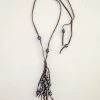 Natural Life Leather & Black Pearl Boho Necklace