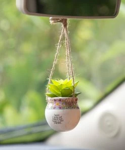 Natural Life Mini Hanging Faux Succulent