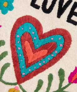 Natural Life Hand Embroidered Pillow NEW & TRENDING