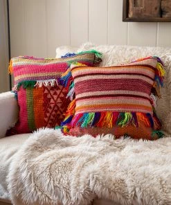 Natural Life Back To Campus Peruvian Fringe Pillow