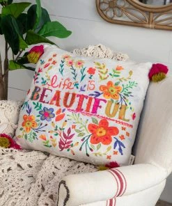 Natural Life Cozy Pillow Back To Campus