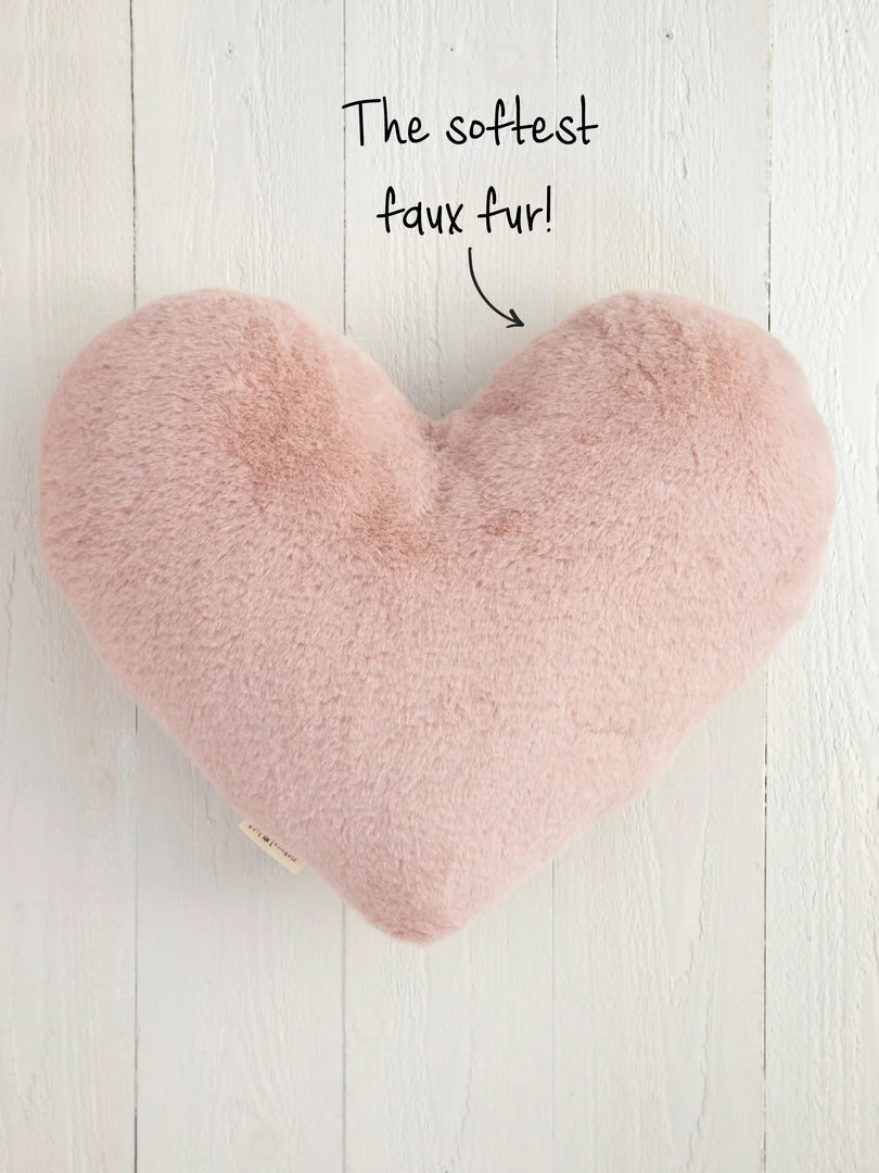 Natural Life Back To Campus Faux Fur Heart Pillow 4 Natural Life Back To Campus Faux Fur Heart Pillow