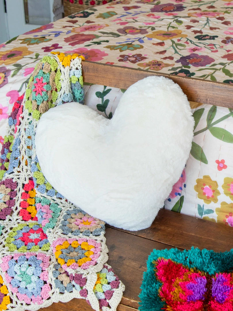 Natural Life Back To Campus Faux Fur Heart Pillow 9 Natural Life Back To Campus Faux Fur Heart Pillow