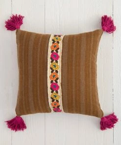 Natural Life Back To Campus Tesoro Embroidered Pillow