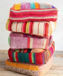 Natural Life Back To Campus Vintage Peruvian Pouf