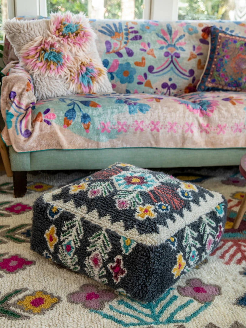 Natural Life Shaggy Wool Pouf 3 Natural Life Shaggy Wool Pouf