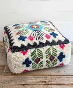 Natural Life Shaggy Wool Pouf 18 Natural Life Shaggy Wool Pouf