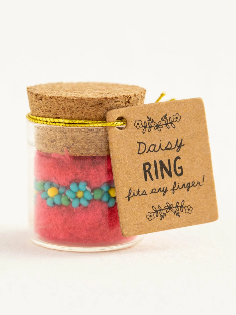 Natural Life Beaded Daisy Ring 6 Natural Life Beaded Daisy Ring