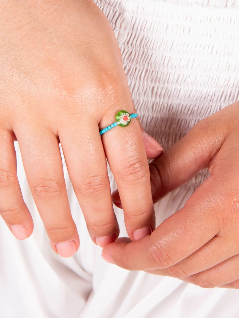 Natural Life Millefiori Bead Ring SUMMER SHOP 7 Natural Life Millefiori Bead Ring SUMMER SHOP