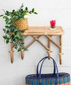 Natural Life Rattan Wall Shelf Back To Campus