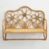 Natural Life Floral Rattan Wall Shelf