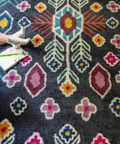 Natural Life NEW & TRENDING Charcoal Shaggy Wool Rug