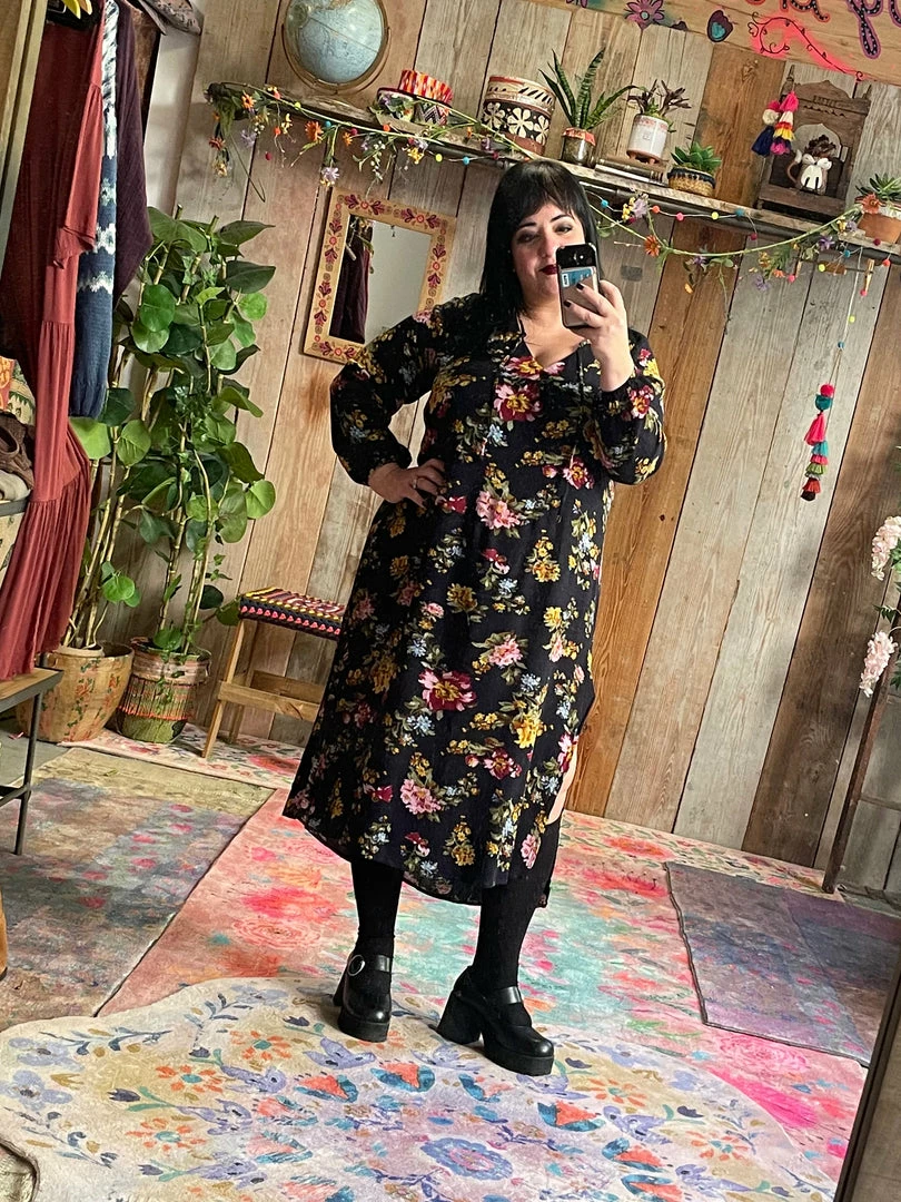 Natural Life CLOTHES Rowan Side Slit Midi Dress 10 Natural Life CLOTHES Rowan Side Slit Midi Dress