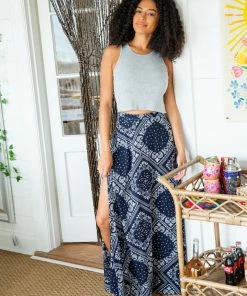 Natural Life Ginger Side Slit Maxi Skirt