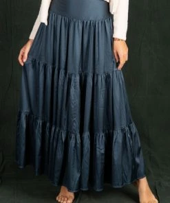 Natural Life NEW & TRENDING Satin Hanna Maxi Skirt