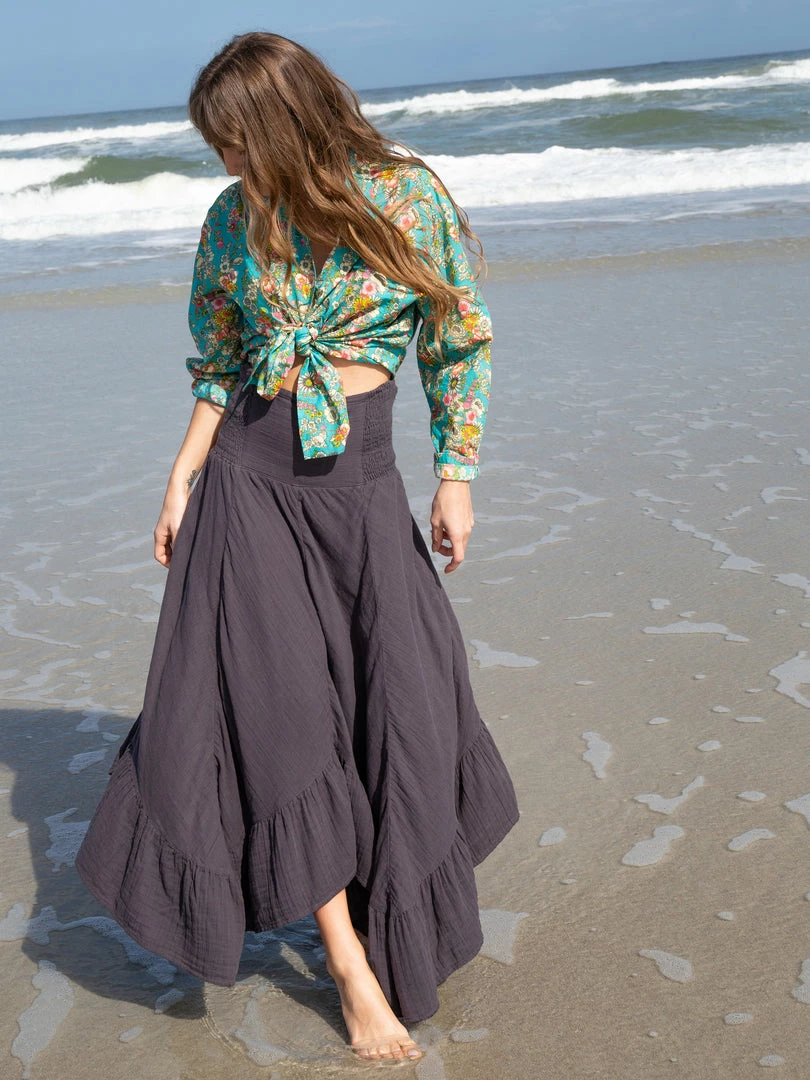 Natural Life Feelin' Alive Gauze Midi Skirt 3 Natural Life Feelin' Alive Gauze Midi Skirt