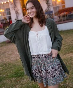 Natural Life CLOTHES Kerri Smocked Mini Skirt 12 Natural Life CLOTHES Kerri Smocked Mini Skirt