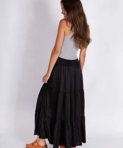 Natural Life NEW & TRENDING Satin Hanna Maxi Skirt