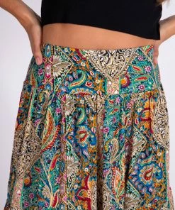 Natural Life Printed Satin Hanna Maxi Skirt NEW & TRENDING 17 Natural Life Printed Satin Hanna Maxi Skirt NEW & TRENDING