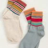 Natural Life Back To Campus Striped Retro Crew Sock Set