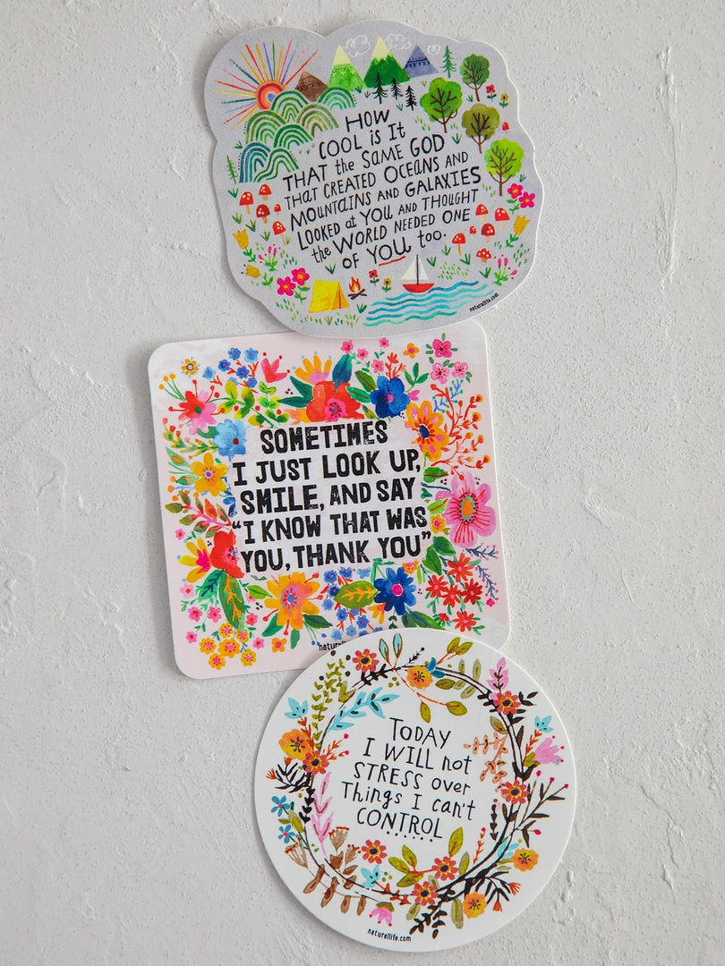 Natural Life NEW & TRENDING Set Of 3 Stickers 3 Natural Life NEW & TRENDING Set Of 3 Stickers