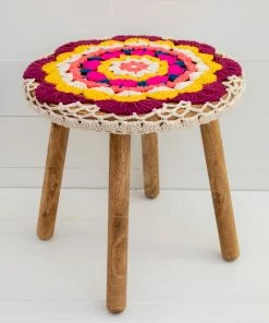 Natural Life Crochet Side Table