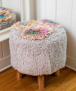 Natural Life Ziggy Shag Stool