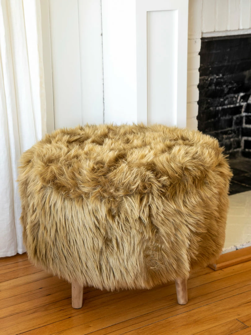 Natural Life Faux Fur Stool Back To Campus 3 Natural Life Faux Fur Stool Back To Campus