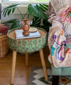 Natural Life Fabric Wrapped Side Table NEW & TRENDING