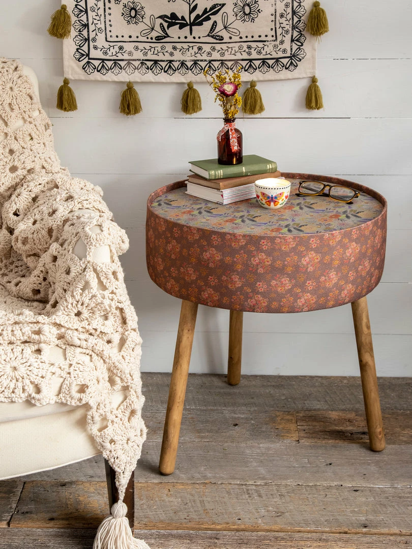 Natural Life Fabric Wrapped Side Table NEW & TRENDING 9 Natural Life Fabric Wrapped Side Table NEW & TRENDING