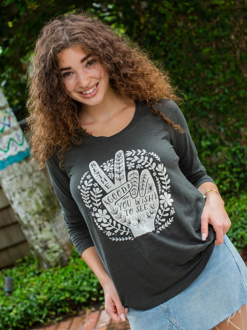 Natural Life Long Sleeve Boho Tee 3 Natural Life Long Sleeve Boho Tee
