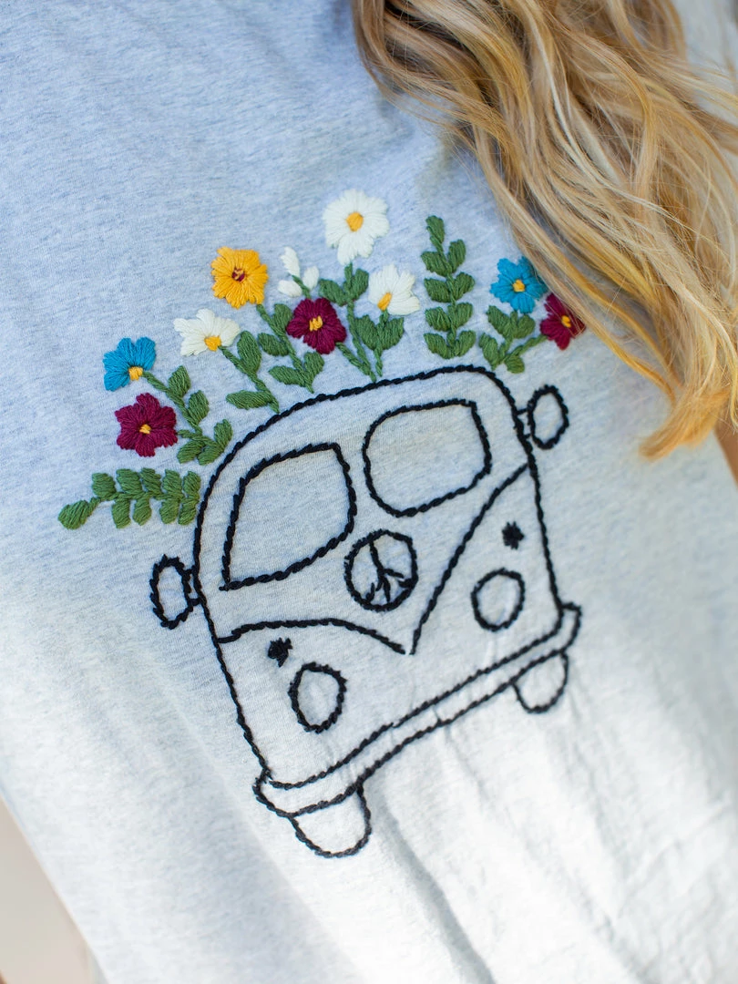 Natural Life Hand Embroidered Tee CLOTHES 7 Natural Life Hand Embroidered Tee CLOTHES