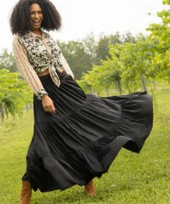 Natural Life NEW & TRENDING Satin Hanna Maxi Skirt