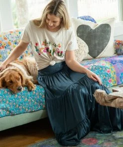 Natural Life NEW & TRENDING Satin Hanna Maxi Skirt