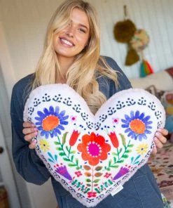 Natural Life Back To Campus Faux Fur Heart Pillow 15 Natural Life Back To Campus Faux Fur Heart Pillow