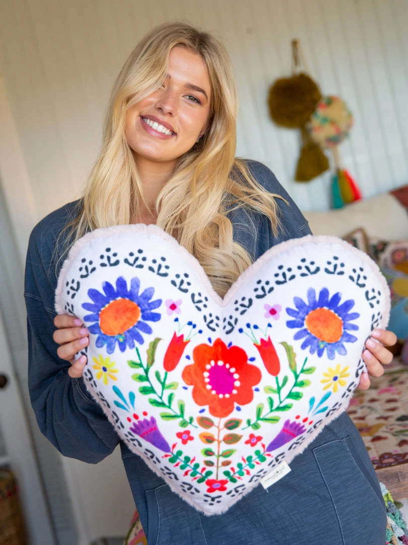 Natural Life Back To Campus Faux Fur Heart Pillow 7 Natural Life Back To Campus Faux Fur Heart Pillow