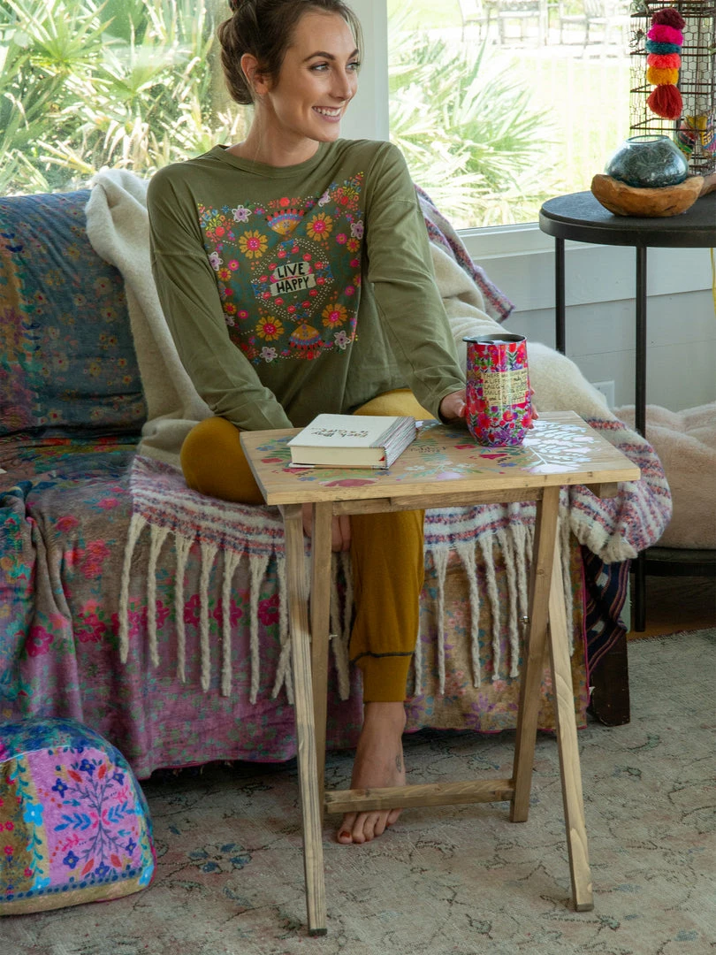 Natural Life Back To Campus Set Of 2 Wooden TV Tray Tables 4 Natural Life Back To Campus Set Of 2 Wooden TV Tray Tables