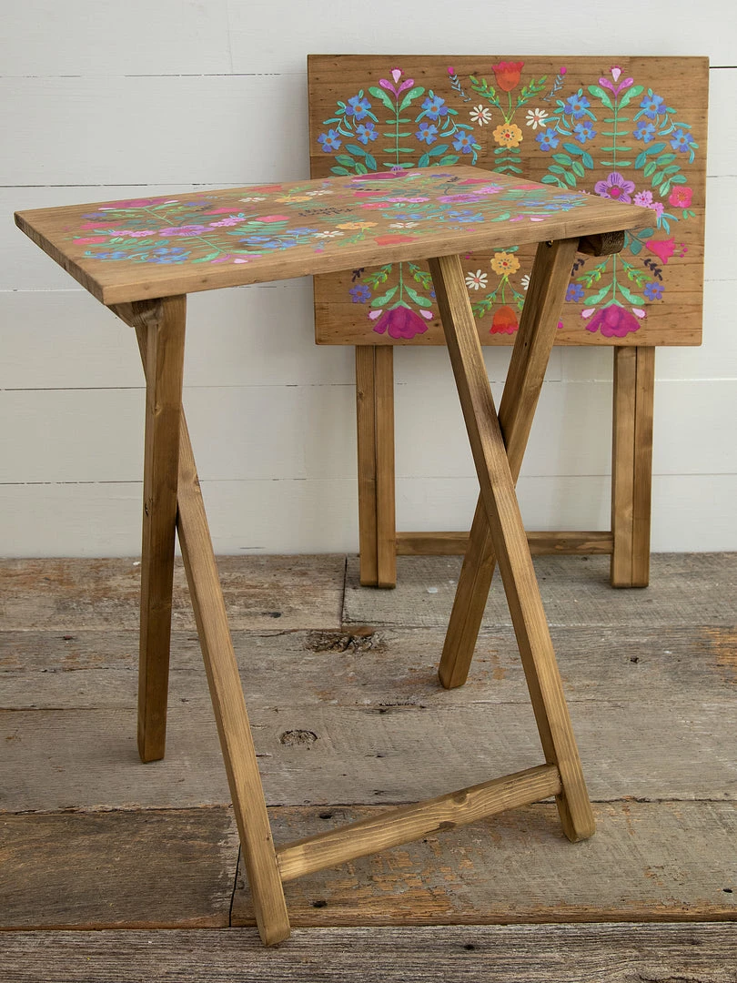 Natural Life Back To Campus Set Of 2 Wooden TV Tray Tables 3 Natural Life Back To Campus Set Of 2 Wooden TV Tray Tables