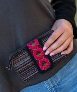 Natural Life Back To Campus Embroidered Wristlet