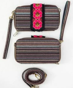 Natural Life Back To Campus Embroidered Wristlet