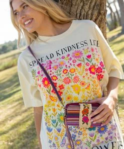 Natural Life Back To Campus Embroidered Wristlet