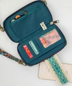 Natural Life Back To Campus Embroidered Wristlet