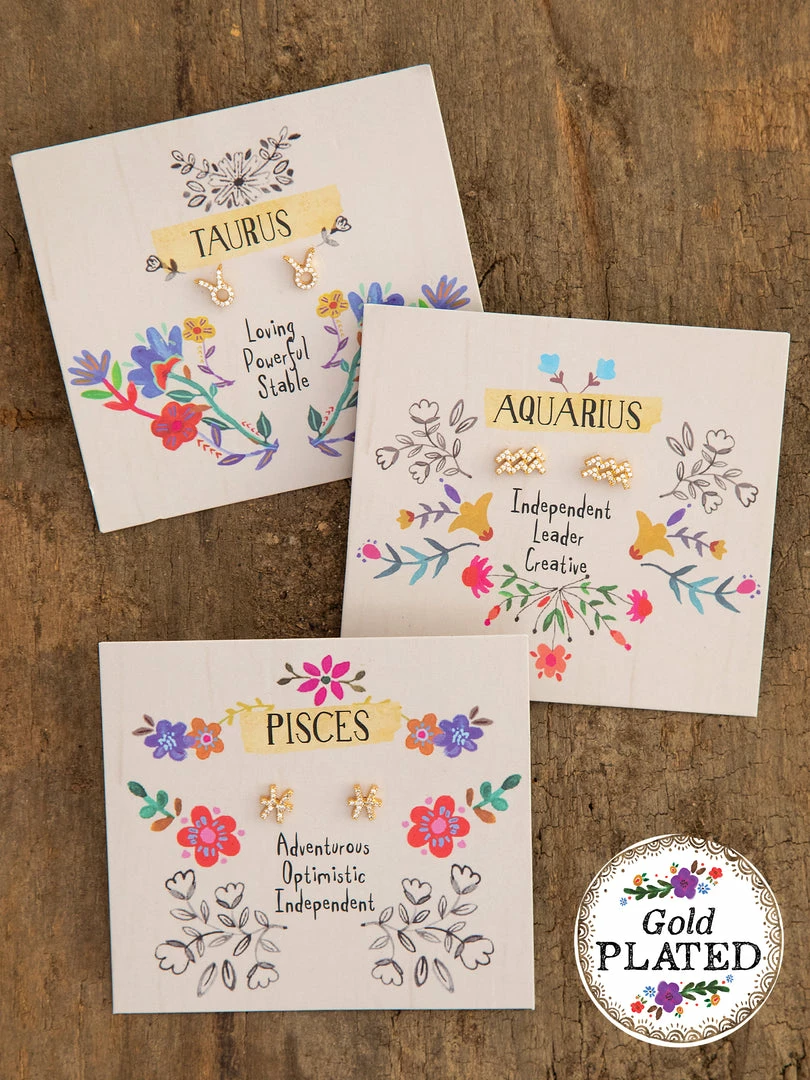 Natural Life Zodiac Perfect Tiny Studs 6 Natural Life Zodiac Perfect Tiny Studs